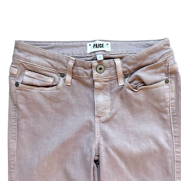Womens Paige Garden Rose Verdugo Ankle Cropped Raw Hem Jeans - Sz 27 - Picture 4 of 5